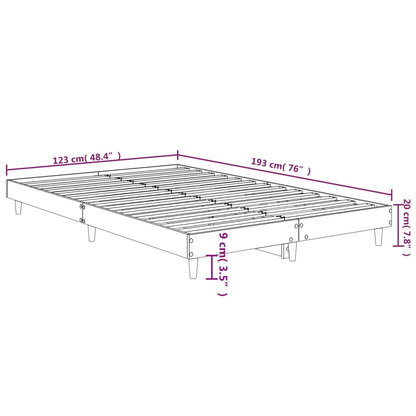 Giroletto senza Materasso Rovere Fumo 120x190 cm in Truciolato
