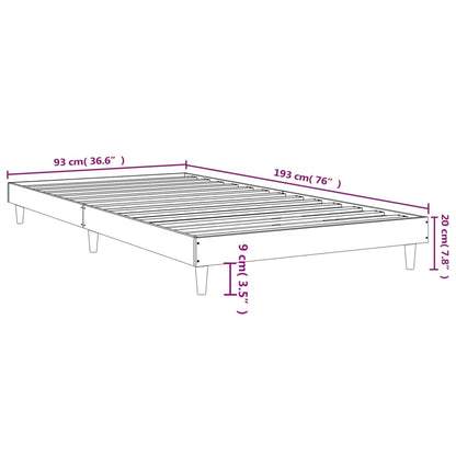 Giroletto senza Materasso Rovere Fumo 90x190 cm in Truciolato