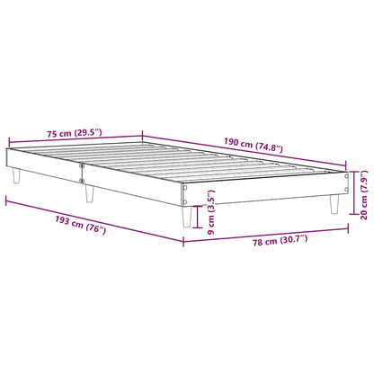 Giroletto senza Materasso Rovere Sonoma 75x190 cm in Truciolato