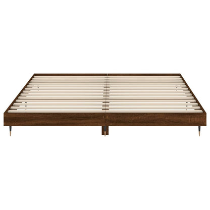 Giroletto senza Materasso Rovere Marrone 200x200 cm Truciolato