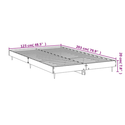 Giroletto senza Materasso Rovere Fumo 120x200 cm in Truciolato