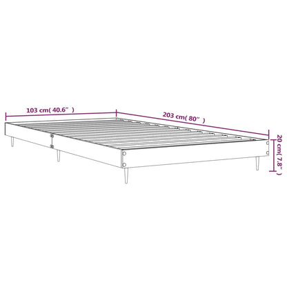 Giroletto senza Materasso Rovere Fumo 100x200 cm in Truciolato