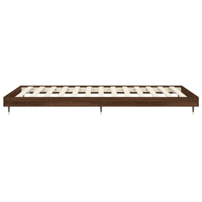 Giroletto senza Materasso Rovere Marrone 100x200 cm Truciolato