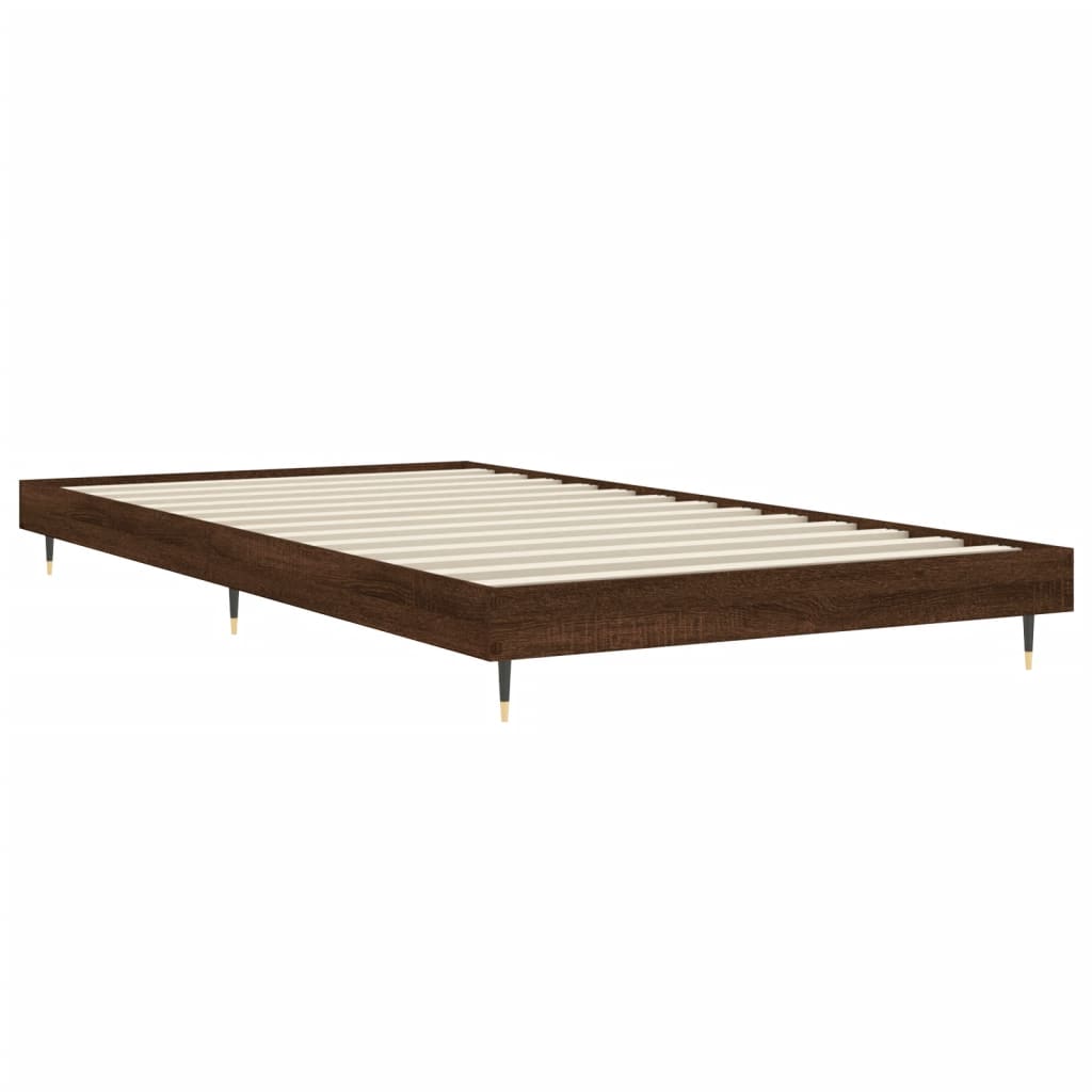 Giroletto senza Materasso Rovere Marrone 90x190cm in Truciolato