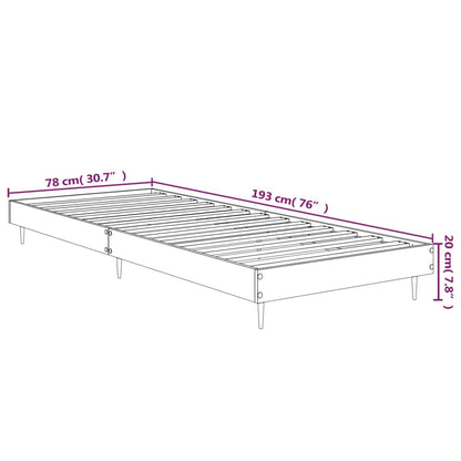 Giroletto senza Materasso Rovere Sonoma 75x190 cm in Truciolato