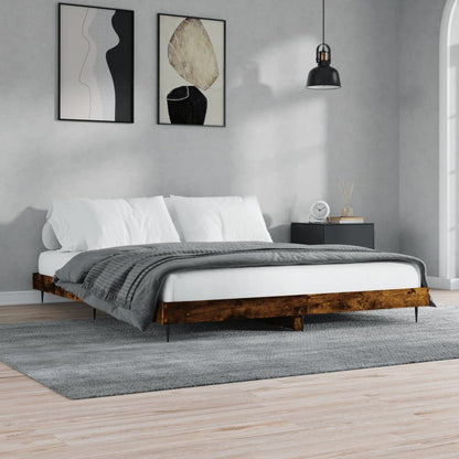 Giroletto senza Materasso Rovere Fumo 200x200 cm in Truciolato