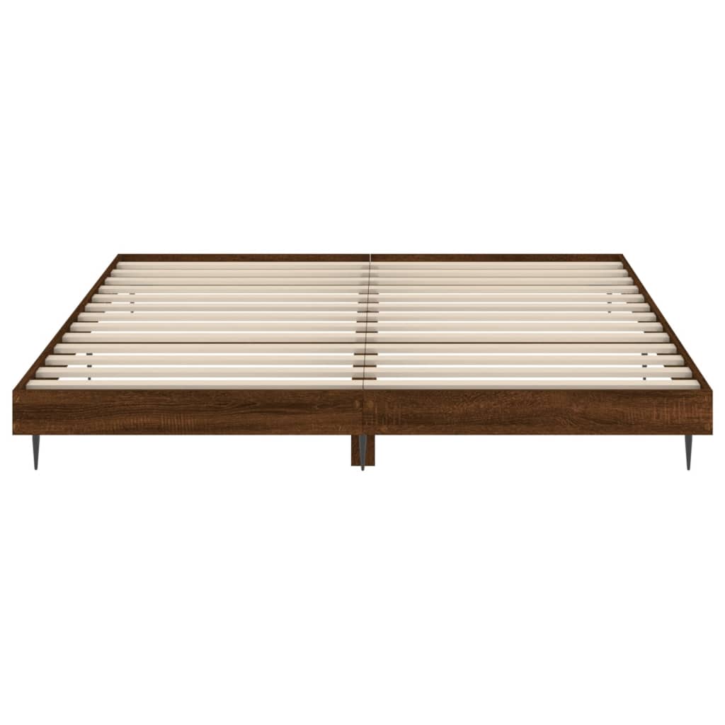 Giroletto senza Materasso Rovere Marrone 200x200 cm Truciolato