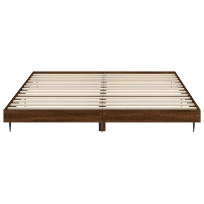 Giroletto senza Materasso Rovere Marrone 200x200 cm Truciolato
