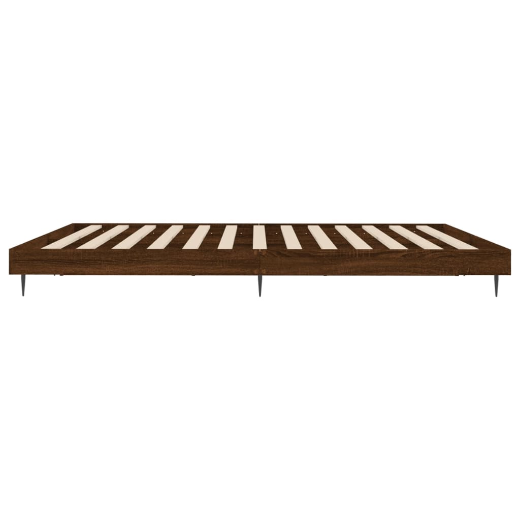 Giroletto senza Materasso Rovere Marrone 200x200 cm Truciolato