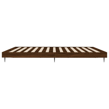 Giroletto senza Materasso Rovere Marrone 200x200 cm Truciolato