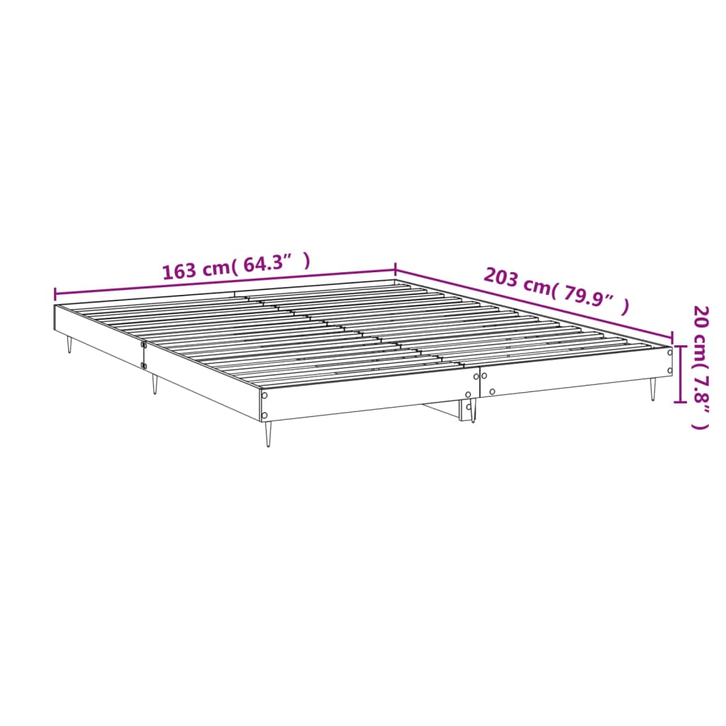 Giroletto Grigio Cemento 160x200 cm in Legno Multistrato - homemem39