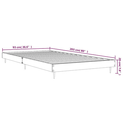 Giroletto senza Materasso Rovere Fumo 90x200 cm in Truciolato
