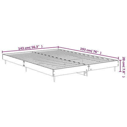 Giroletto senza Materasso Rovere Fumo 140x190 cm in Truciolato