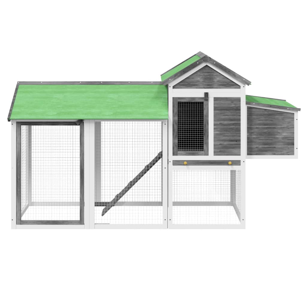 Pollaio Grigio 193x65x117 cm in Legno Massello di Pino | homemem39