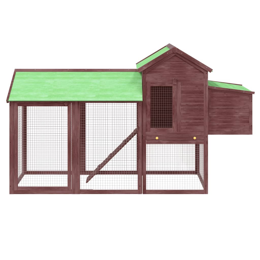 Pollaio Moka 193x65x117 cm in Legno Massello di Pino | homemem39