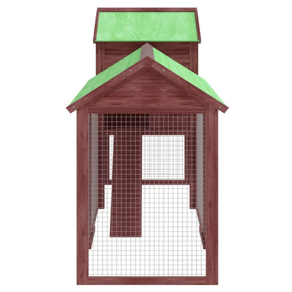 Pollaio Moka 193x65x117 cm in Legno Massello di Pino | homemem39