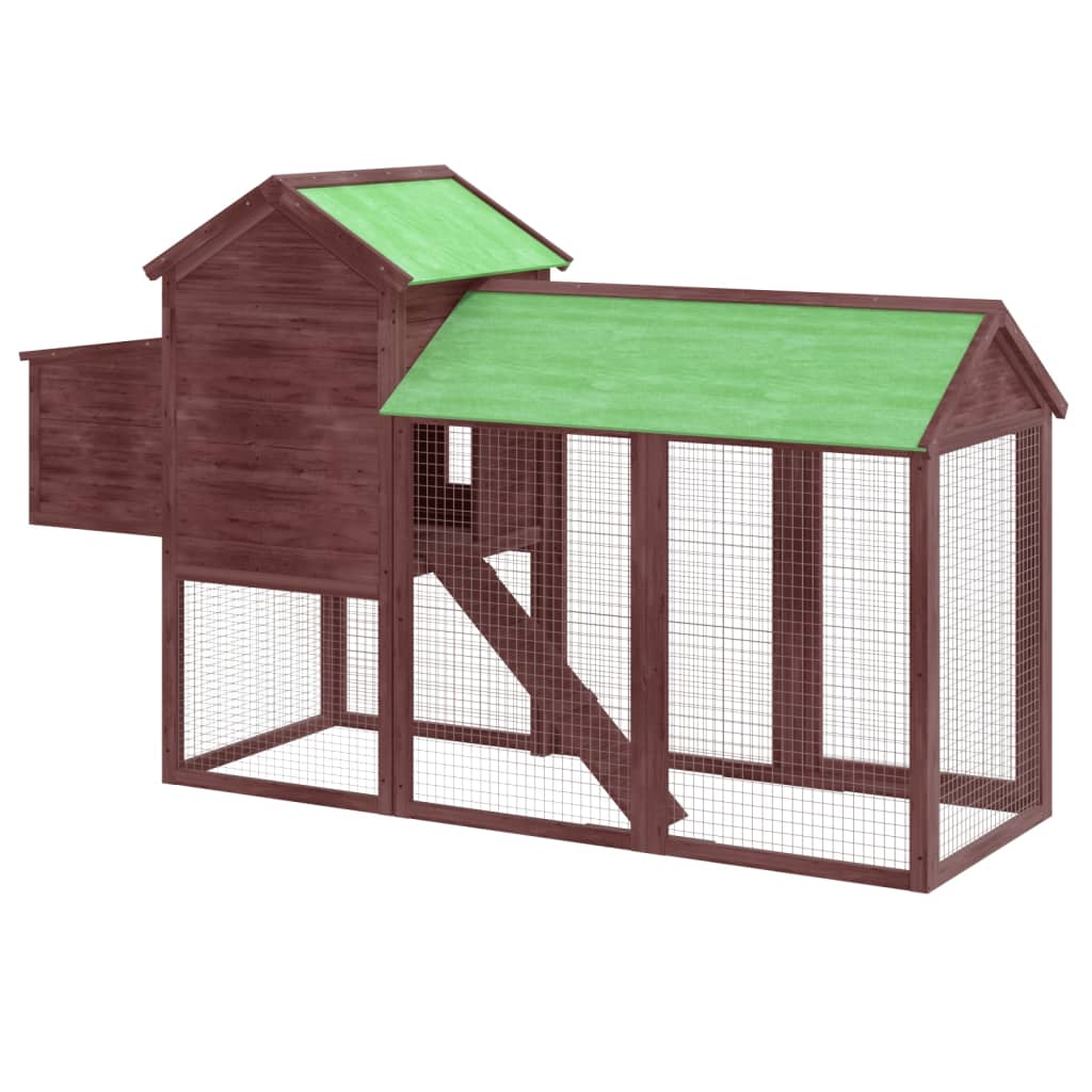 Pollaio Moka 193x65x117 cm in Legno Massello di Pino | homemem39