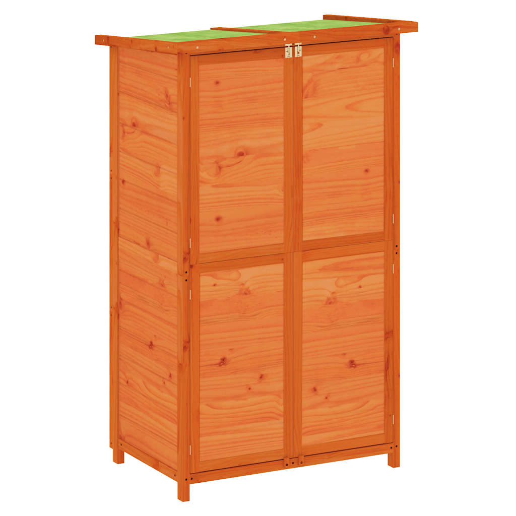 Rimessa da Giardino Marrone 83x57x140 cm Legno Massello di Pino