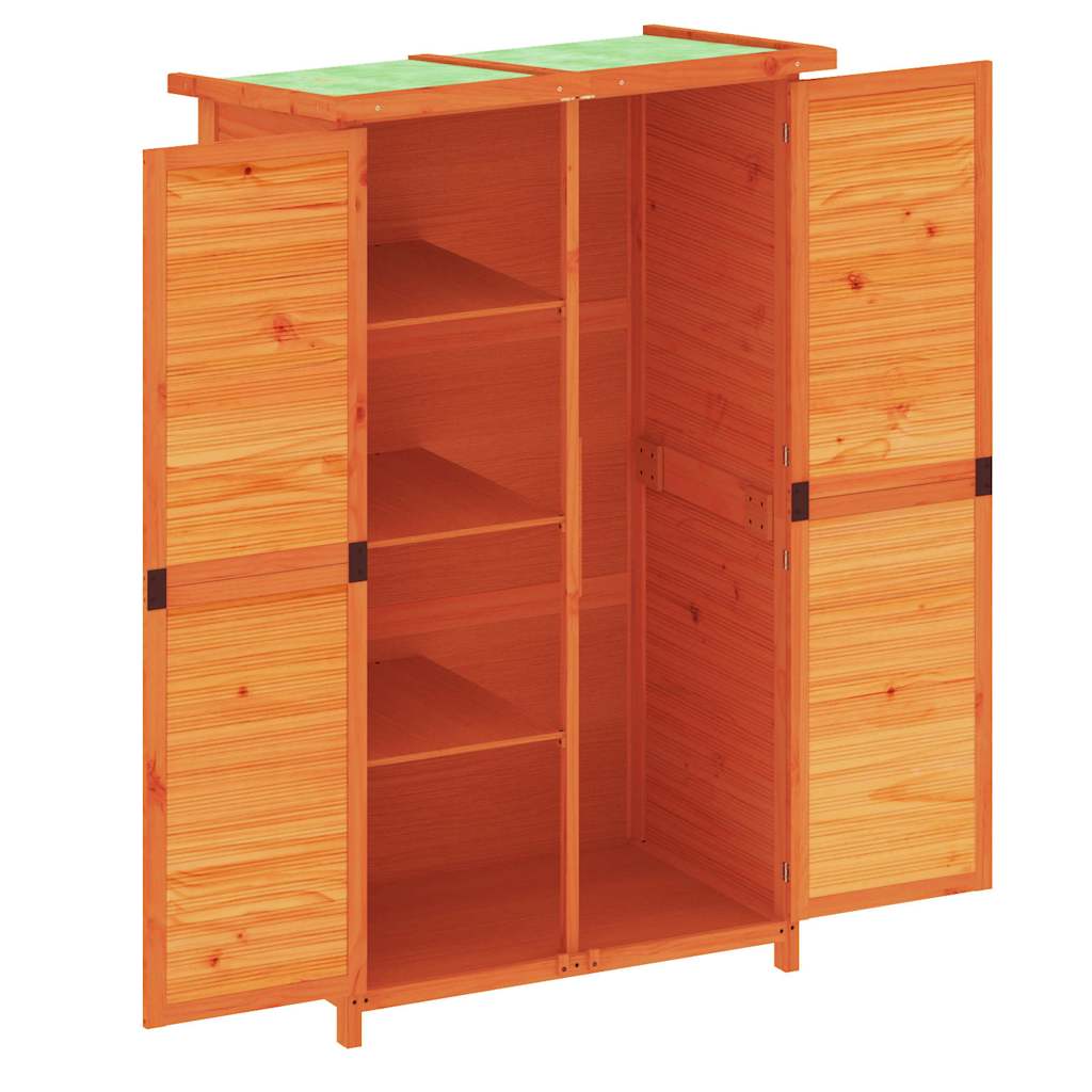 Rimessa da Giardino Marrone 83x57x140 cm Legno Massello di Pino