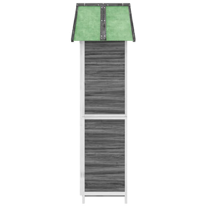 Rimessa da Giardino Grigia 89x52,5x175cm Legno Massello di Pino | homemem39