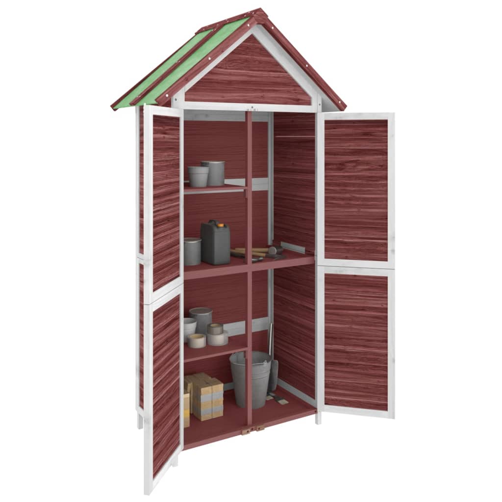 Rimessa da Giardino Moka 89x52,5x175 cm Legno Massello di Pino | homemem39