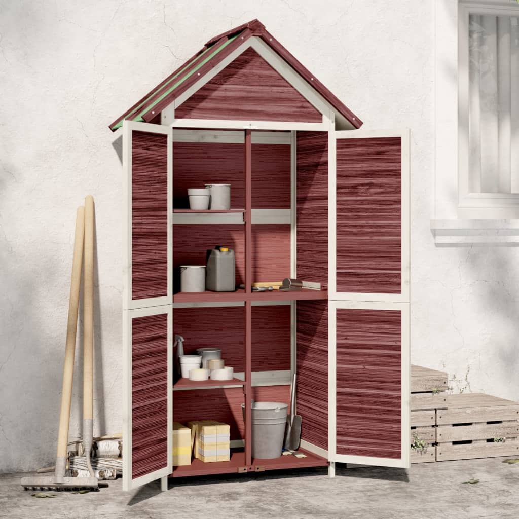 Rimessa da Giardino Moka 89x52,5x175 cm Legno Massello di Pino | homemem39
