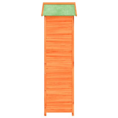 Rimessa da Giardino Marrone 120x53,5x170 cm Legno Massello Pino - homemem39