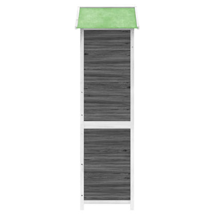 Rimessa da Giardino Grigia 120x53,5x170 cm Legno Massello Pino