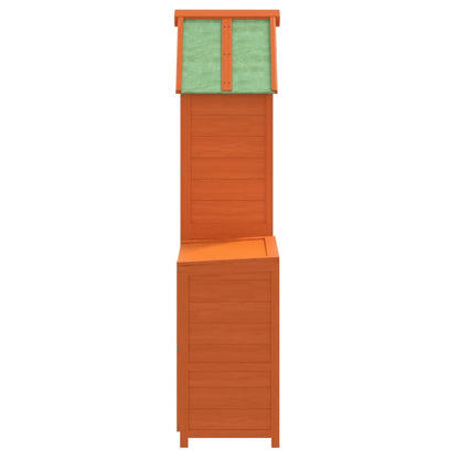 Set Rimessa Attrezzi Giardino 2pz Marrone Legno Massello Pino | homemem39