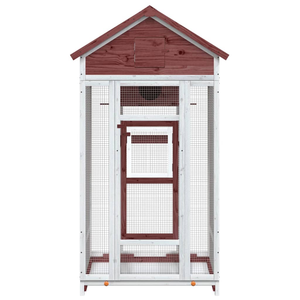 Casetta per Uccelli Moka 91,5x53x170 cm Legno Massello Pino | homemem39