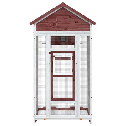 Casetta per Uccelli Moka 91,5x53x170 cm Legno Massello Pino | homemem39