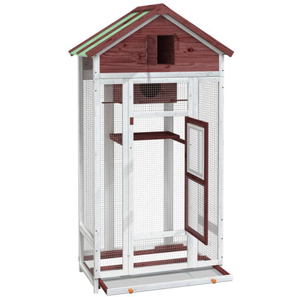 Casetta per Uccelli Moka 91,5x53x170 cm Legno Massello Pino | homemem39