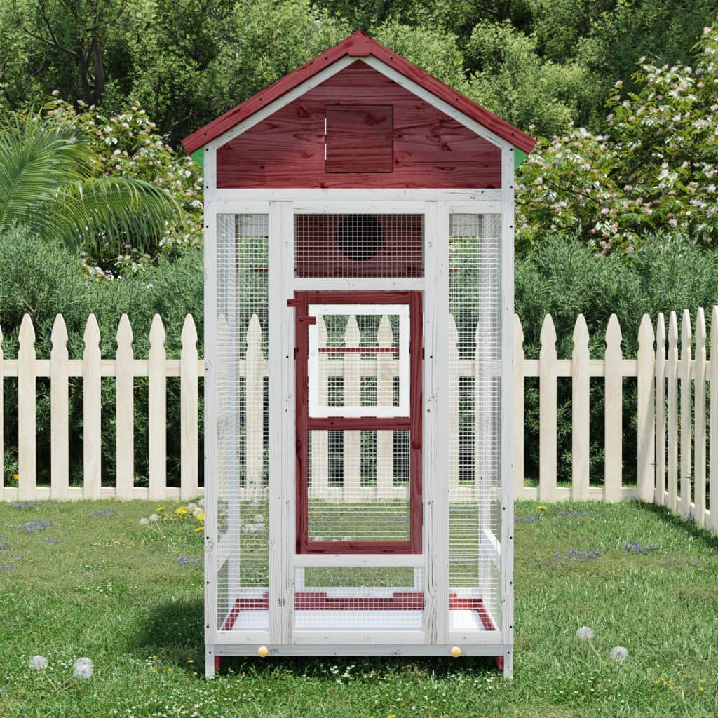 Casetta per Uccelli Moka 91,5x53x170 cm Legno Massello Pino | homemem39