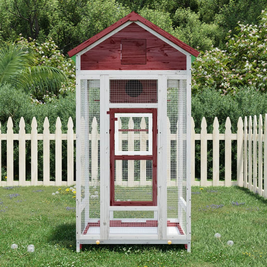 Casetta per Uccelli Moka 91,5x53x170 cm Legno Massello Pino | homemem39
