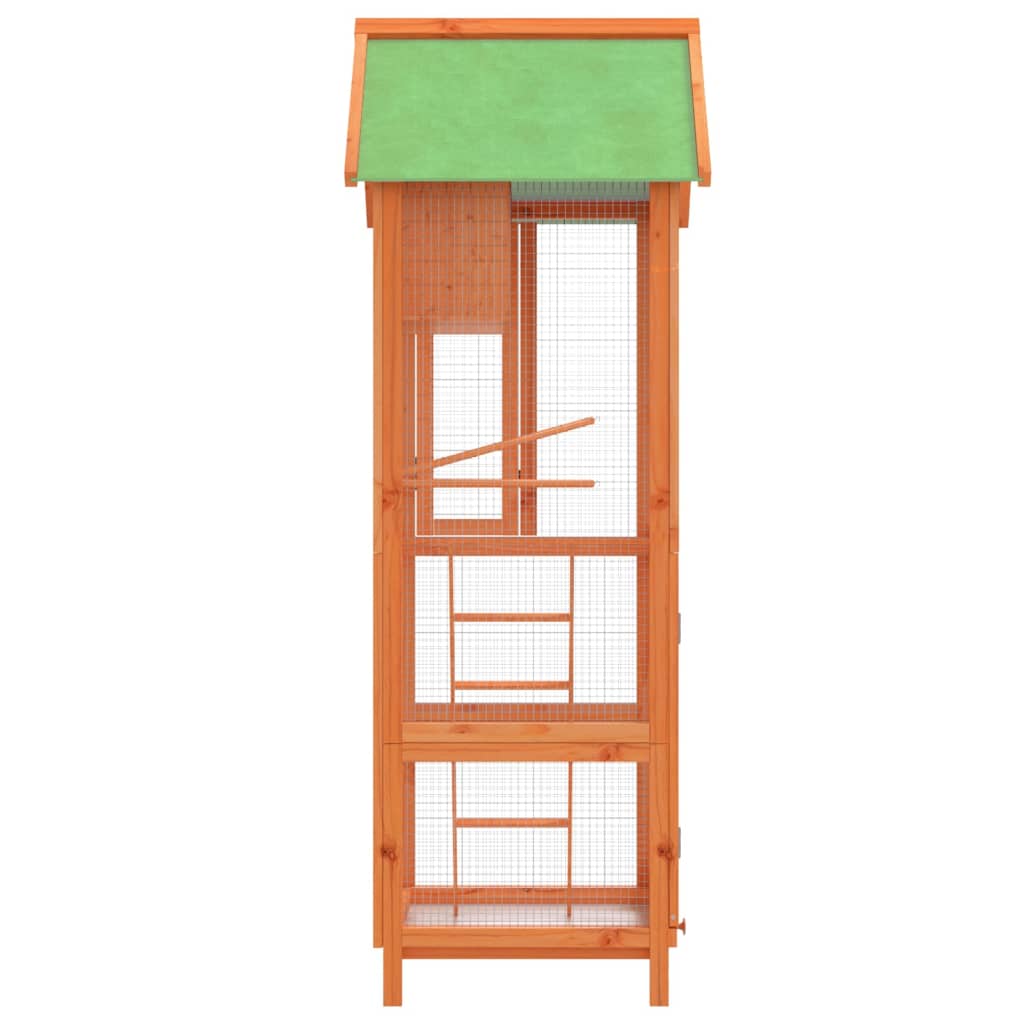 Casetta per Uccelli Marrone 60x58,5x160 cm Legno Massello Pino | homemem39