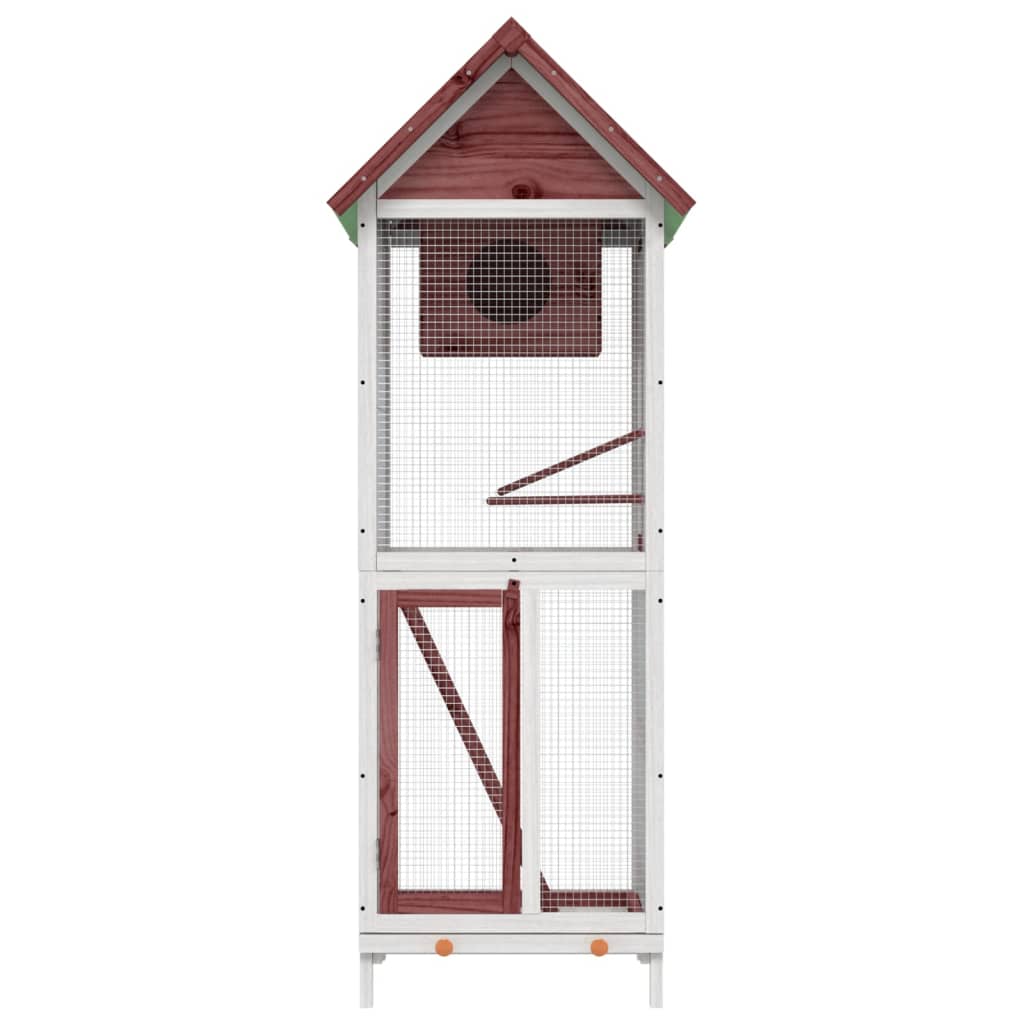 Casetta per Uccelli Moka 60x58,5x160 cm Legno Massello di Pino | homemem39