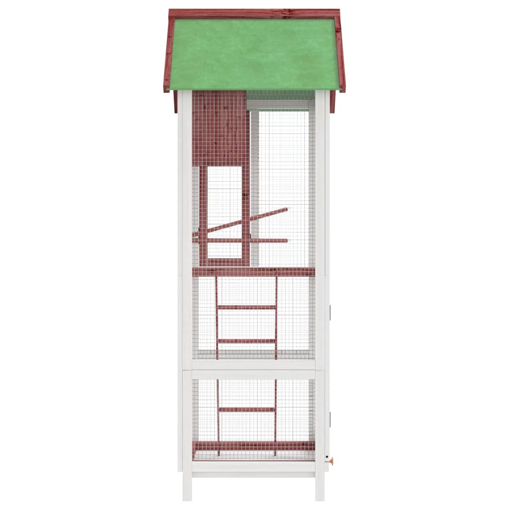 Casetta per Uccelli Moka 60x58,5x160 cm Legno Massello di Pino | homemem39