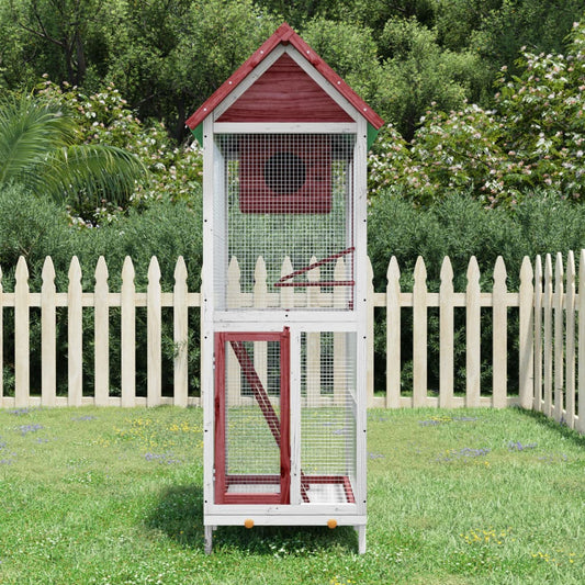 Casetta per Uccelli Moka 60x58,5x160 cm Legno Massello di Pino | homemem39