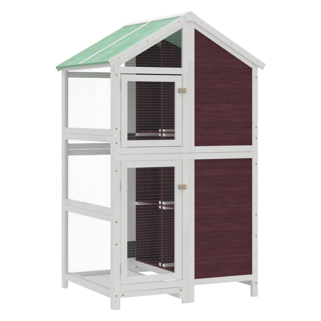 Casetta per Uccelli Moka 97x81x152 cm in Legno Massello di Pino | homemem39