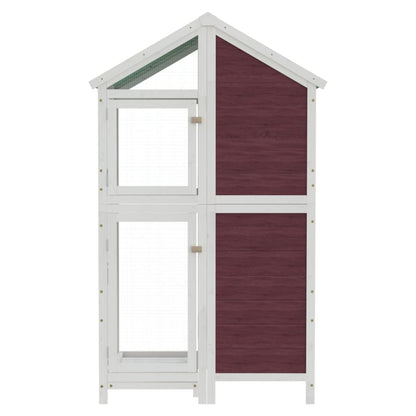 Casetta per Uccelli Moka 97x81x152 cm in Legno Massello di Pino | homemem39