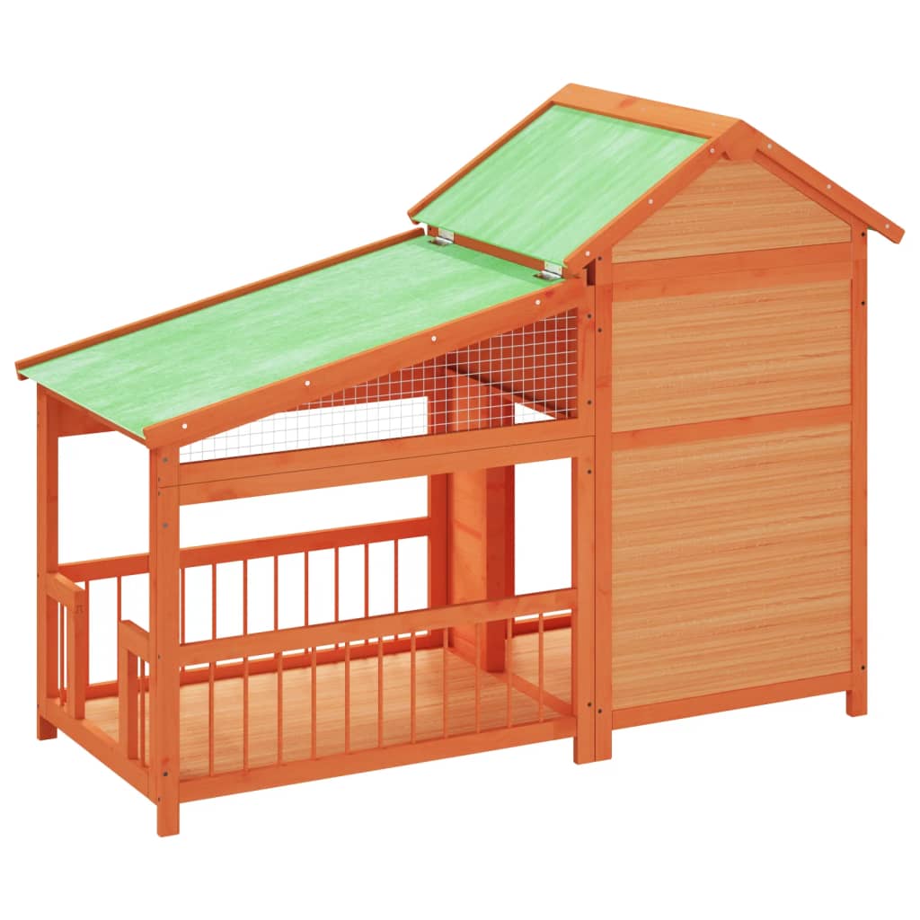 Cuccia per Cani Marrone 143x60,5x109 cm in Legno Massello di Pino | homemem39