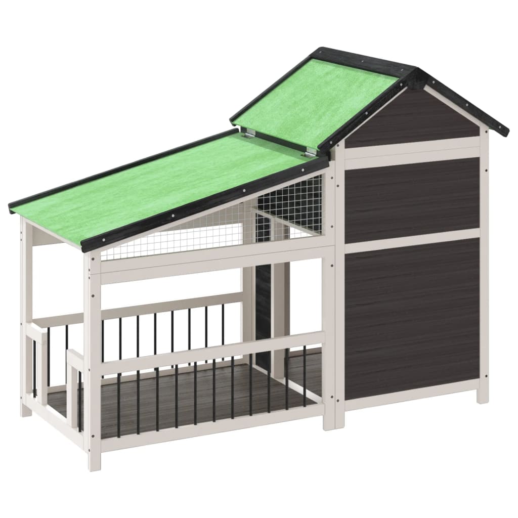 Cuccia per Cani Grigia 143x60,5x109cm in Legno Massello di Pino | homemem39