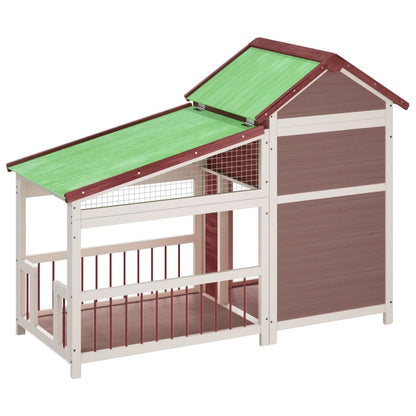 Cuccia per Cani Moka 143x60,5x109 cm in Legno Massello di Pino - homemem39