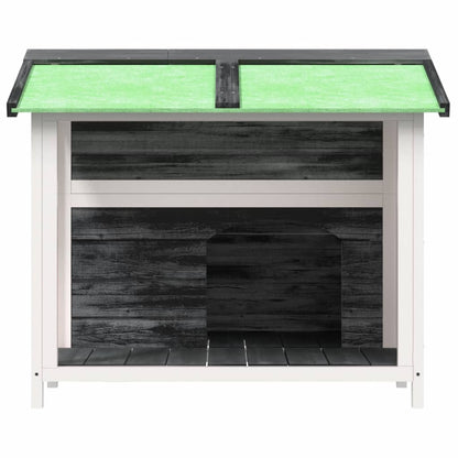 Cuccia per Cani Grigia 96x87x80,5 cm in Legno Massello di Pino | homemem39