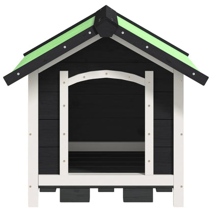 Cuccia per Cani Grigia 65x65x61,5 cm in Legno Massello di Pino | homemem39