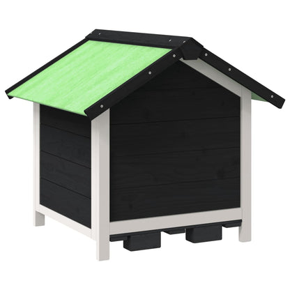 Cuccia per Cani Grigia 65x65x61,5 cm in Legno Massello di Pino | homemem39