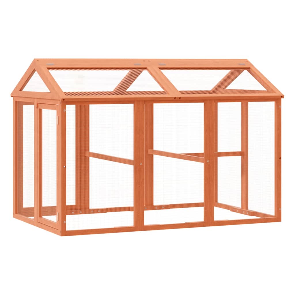 Box per Animali Marrone 141x94x104 cm in Legno Massello di Pino | homemem39