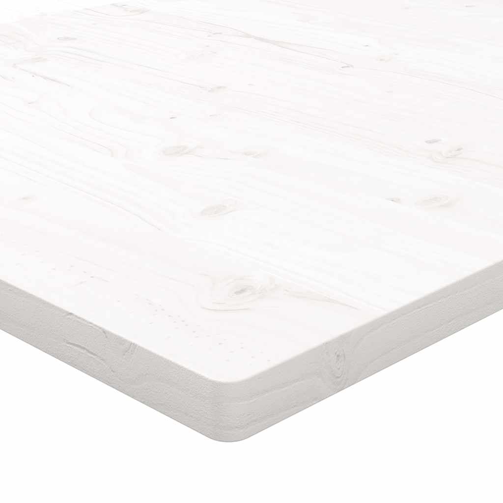Piano Tavolo Bianco 70x70x2,5cm Legno Massello di Pino Quadrato | homemem39