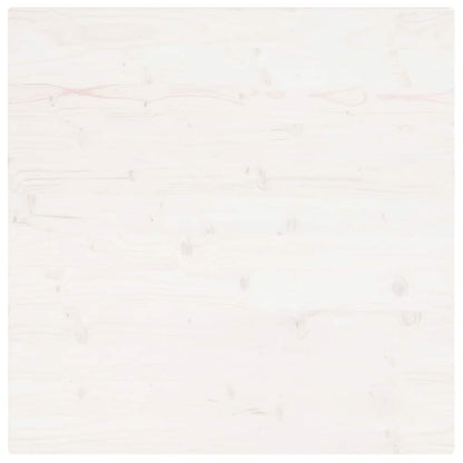 Piano Tavolo Bianco 80x80x2,5cm Legno Massello di Pino Quadrato - homemem39
