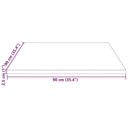 Piano Tavolo 90x90x2,5 cm in Legno Massello di Pino Quadrato | homemem39